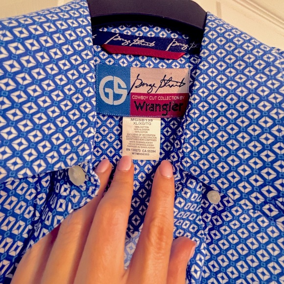 George Strait Wrangler Long Sleeve Button Up - Picture 5 of 7